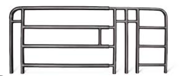 Full Rails, Double Bar, for Standard Bed (HB3601)